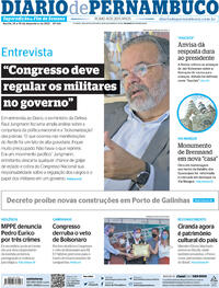 Capa do jornal Diario de Pernambuco 18/12/2021