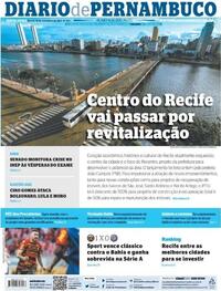 Capa do jornal Diario de Pernambuco 19/11/2021