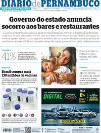 Capa do jornal Diario de Pernambuco 20/03/2021