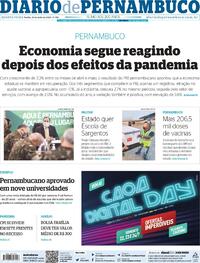 Capa do jornal Diario de Pernambuco 21/07/2021