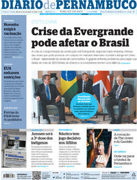 Capa do jornal Diario de Pernambuco 21/09/2021