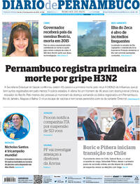 Capa do jornal Diario de Pernambuco 21/12/2021