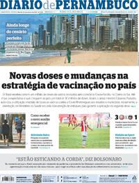 Capa do jornal Diario de Pernambuco 22/03/2021