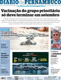 Capa do jornal Diario de Pernambuco 22/04/2021