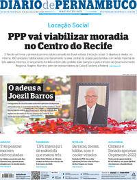 Capa do jornal Diario de Pernambuco 22/12/2021