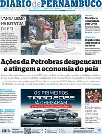 Capa do jornal Diario de Pernambuco 23/02/2021