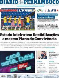 Capa do jornal Diario de Pernambuco 23/07/2021