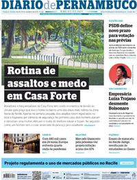 Capa do jornal Diario de Pernambuco 23/11/2021