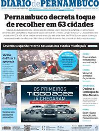 Capa do jornal Diario de Pernambuco 24/02/2021