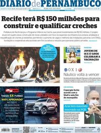 Capa do jornal Diario de Pernambuco 25/08/2021