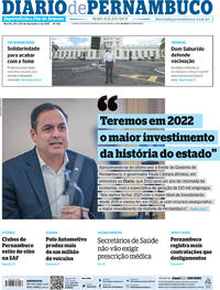 Capa do jornal Diario de Pernambuco 25/12/2021