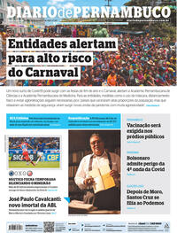 Capa do jornal Diario de Pernambuco 26/11/2021