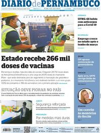 Capa do jornal Diario de Pernambuco 27/05/2021