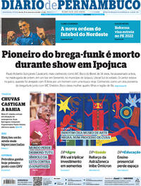 Capa do jornal Diario de Pernambuco 27/12/2021
