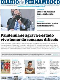 Capa do jornal Diario de Pernambuco 28/05/2021