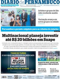 Capa do jornal Diario de Pernambuco 29/05/2021