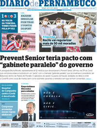Capa do jornal Diario de Pernambuco 29/09/2021