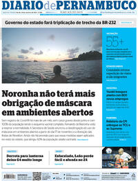 Capa do jornal Diario de Pernambuco 29/10/2021