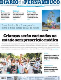 Capa do jornal Diario de Pernambuco 29/12/2021