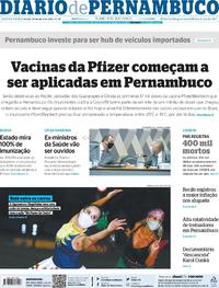 Capa do jornal Diario de Pernambuco 30/04/2021