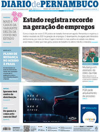 Capa do jornal Diario de Pernambuco 30/09/2021