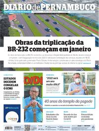 Capa do jornal Diario de Pernambuco 30/10/2021