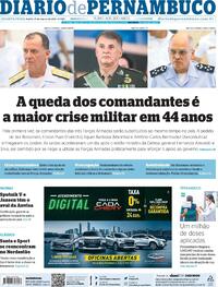 Capa do jornal Diario de Pernambuco 31/03/2021