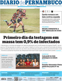 Capa do jornal Diario de Pernambuco 31/08/2021