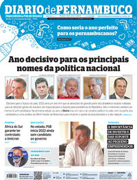 Capa do jornal Diario de Pernambuco 01/01/2022