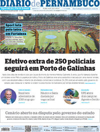 Capa do jornal Diario de Pernambuco 02/04/2022