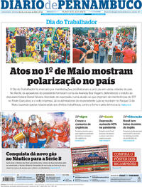 Capa do jornal Diario de Pernambuco 02/05/2022