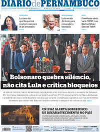 Capa do jornal Diario de Pernambuco 02/11/2022