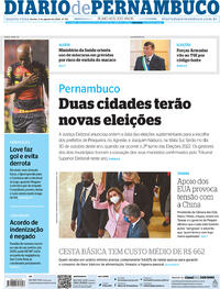 Capa do jornal Diario de Pernambuco 03/08/2022