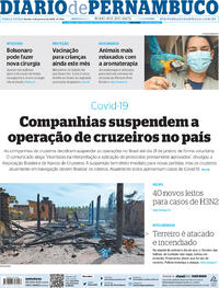 Capa do jornal Diario de Pernambuco 04/01/2022
