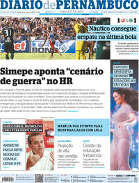 Capa do jornal Diario de Pernambuco 04/05/2022