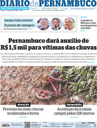 Capa do jornal Diario de Pernambuco 04/06/2022