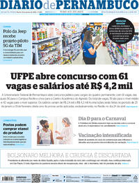 Capa do jornal Diario de Pernambuco 05/01/2022