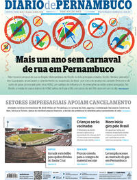 Capa do jornal Diario de Pernambuco 06/01/2022
