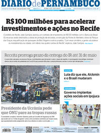 Capa do jornal Diario de Pernambuco 06/04/2022