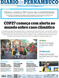 Capa do jornal Diario de Pernambuco 07/11/2022
