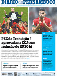 Capa do jornal Diario de Pernambuco 07/12/2022