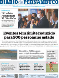 Capa do jornal Diario de Pernambuco 08/02/2022