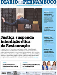 Capa do jornal Diario de Pernambuco 08/07/2022