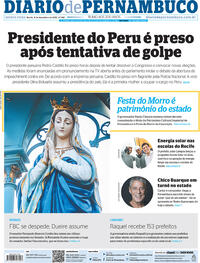 Capa do jornal Diario de Pernambuco 08/12/2022