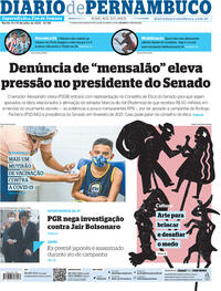 Capa do jornal Diario de Pernambuco 09/07/2022