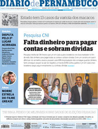 Capa do jornal Diario de Pernambuco 09/08/2022