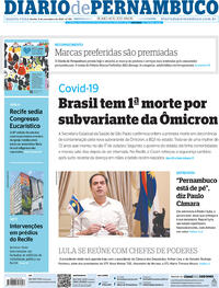 Capa do jornal Diario de Pernambuco 09/11/2022