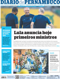Capa do jornal Diario de Pernambuco 09/12/2022