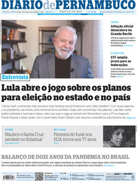 Capa do jornal Diario de Pernambuco 10/02/2022