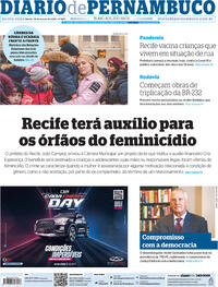 Capa do jornal Diario de Pernambuco 10/03/2022